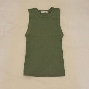 Alice + Olivia Sage Ribbed Tank Top NWOT
